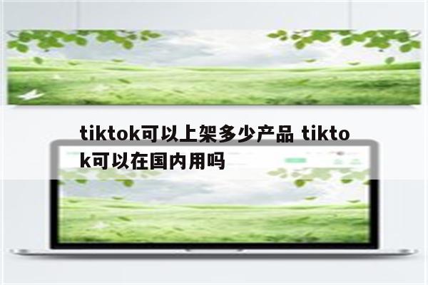tiktok可以上架多少产品 tiktok可以在国内用吗