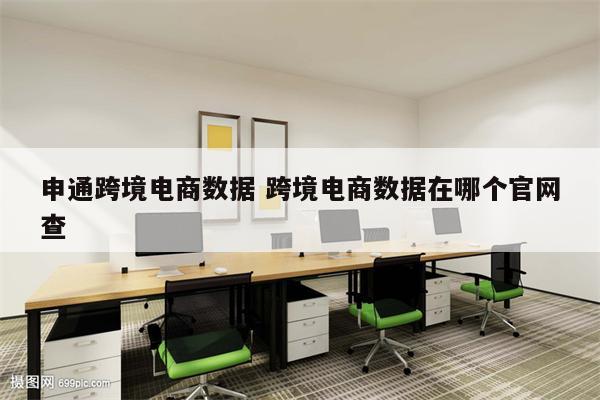 申通跨境电商数据 跨境电商数据在哪个官网查
