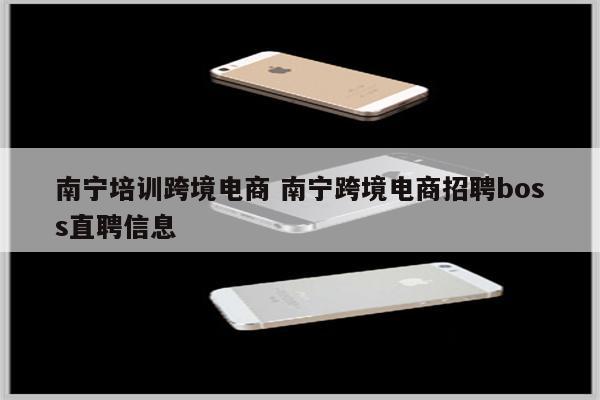 南宁培训跨境电商 南宁跨境电商招聘boss直聘信息