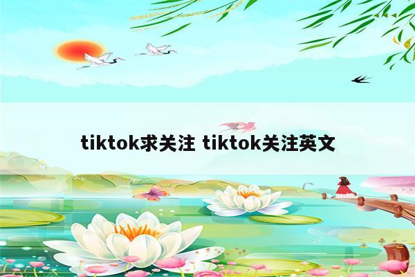 tiktok求关注 tiktok关注英文