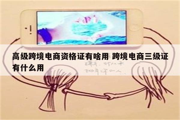 高级跨境电商资格证有啥用 跨境电商三级证有什么用