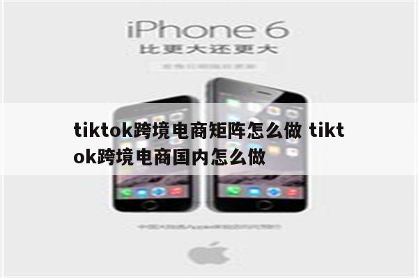 tiktok跨境电商矩阵怎么做 tiktok跨境电商国内怎么做