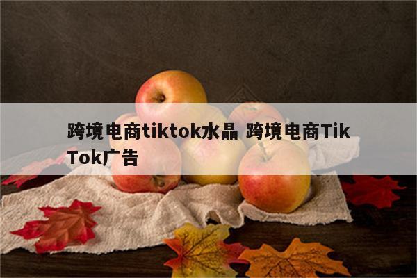 跨境电商tiktok水晶 跨境电商TikTok广告