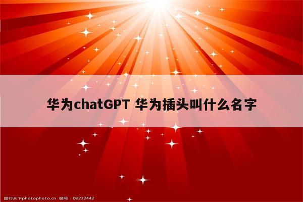华为chatGPT 华为插头叫什么名字