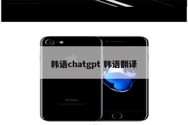 韩语chatgpt 韩语翻译