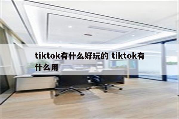 tiktok有什么好玩的 tiktok有什么用