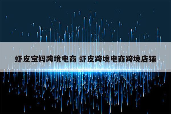 虾皮宝妈跨境电商 虾皮跨境电商跨境店铺