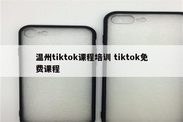 温州tiktok课程培训 tiktok免费课程