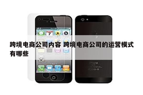 跨境电商公司内容 跨境电商公司的运营模式有哪些