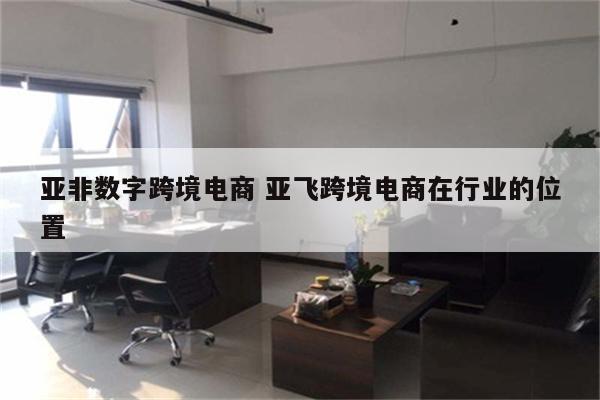 亚非数字跨境电商 亚飞跨境电商在行业的位置
