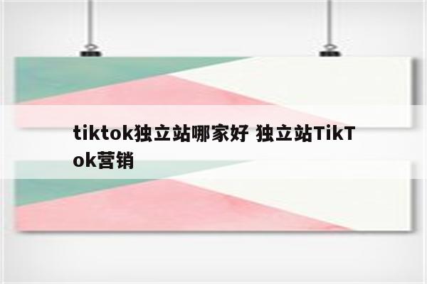 tiktok独立站哪家好 独立站TikTok营销