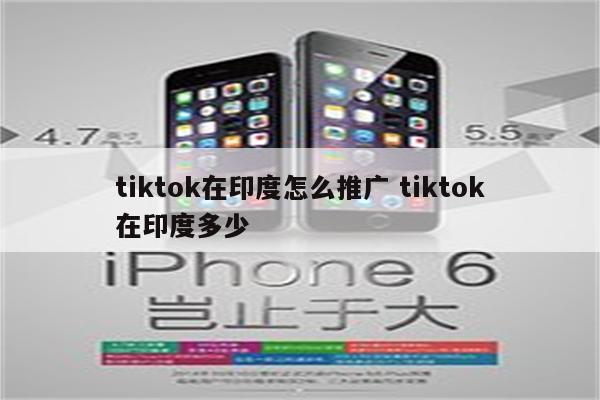 tiktok在印度怎么推广 tiktok在印度多少