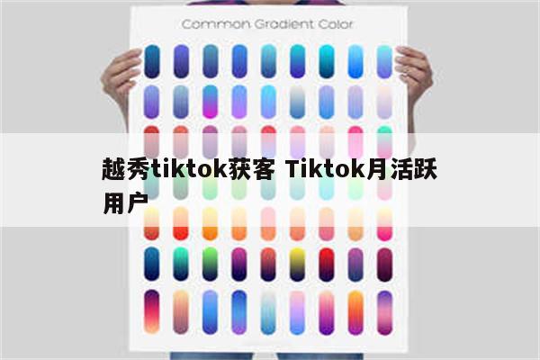越秀tiktok获客 Tiktok月活跃用户