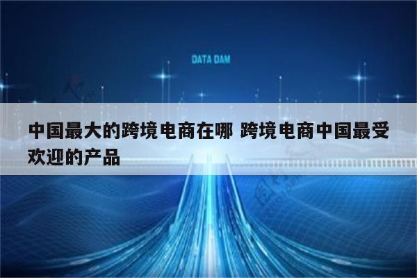 中国最大的跨境电商在哪 跨境电商中国最受欢迎的产品