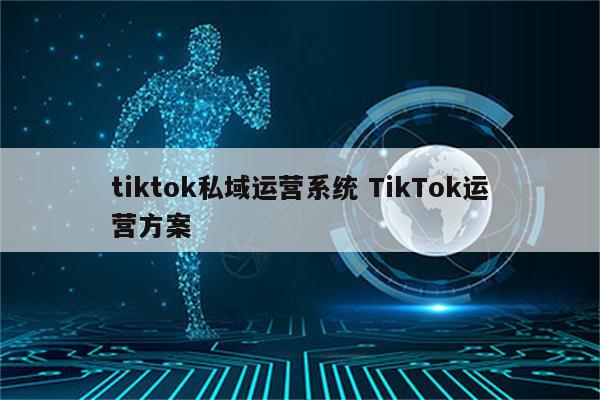 tiktok私域运营系统 TikTok运营方案