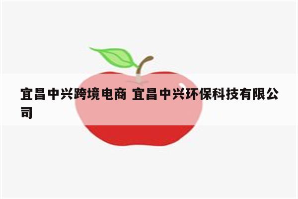 宜昌中兴跨境电商 宜昌中兴环保科技有限公司