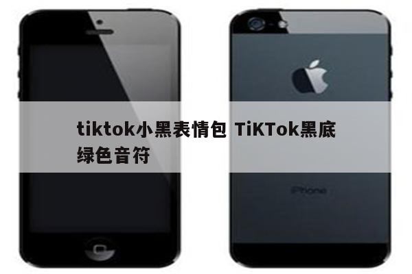tiktok小黑表情包 TiKTok黑底绿色音符