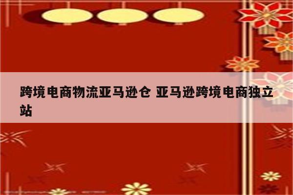 跨境电商物流亚马逊仓 亚马逊跨境电商独立站