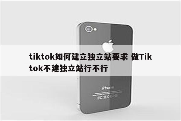 tiktok如何建立独立站要求 做Tiktok不建独立站行不行
