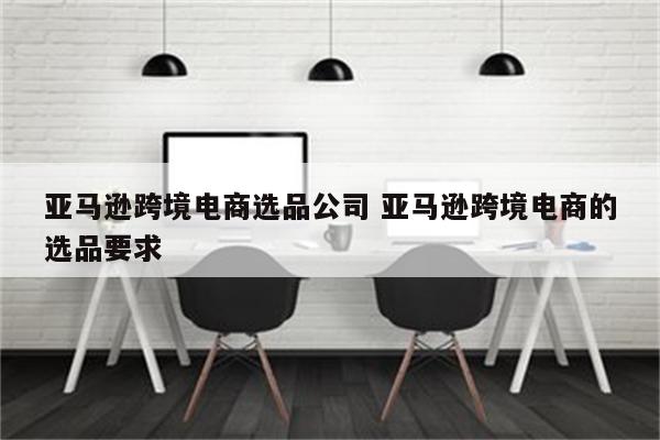 亚马逊跨境电商选品公司 亚马逊跨境电商的选品要求