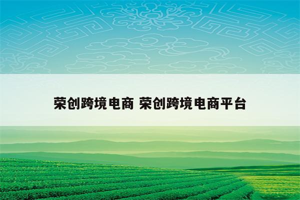 荣创跨境电商 荣创跨境电商平台