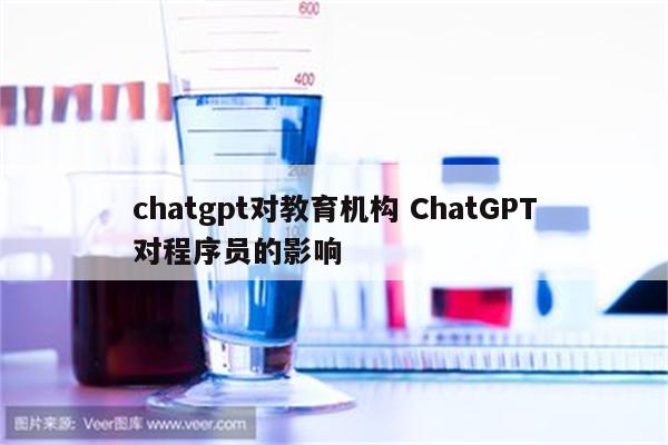 chatgpt对教育机构 ChatGPT对程序员的影响