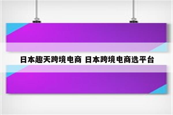 日本趣天跨境电商 日本跨境电商选平台