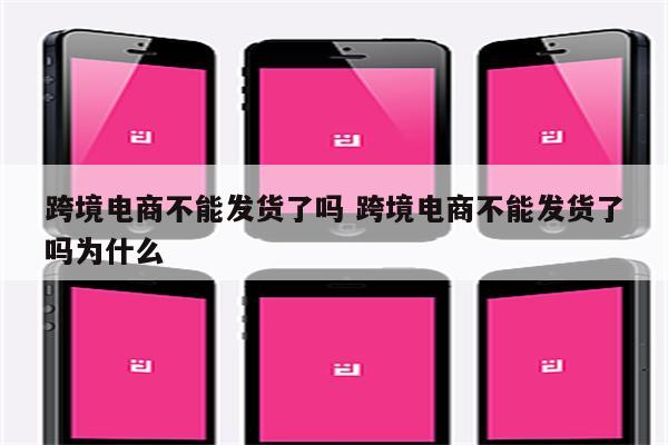 跨境电商不能发货了吗 跨境电商不能发货了吗为什么