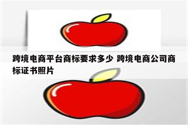 跨境电商平台商标要求多少 跨境电商公司商标证书照片