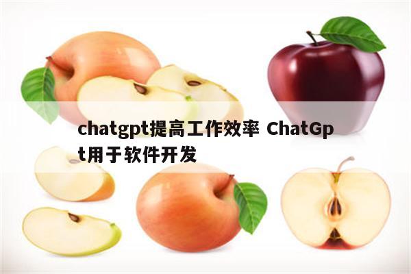 chatgpt提高工作效率 ChatGpt用于软件开发