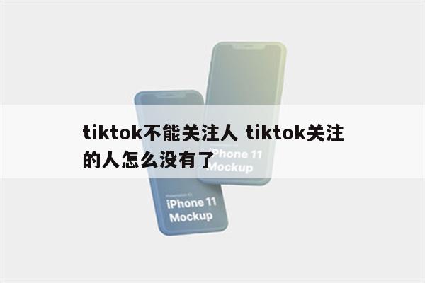 tiktok不能关注人 tiktok关注的人怎么没有了