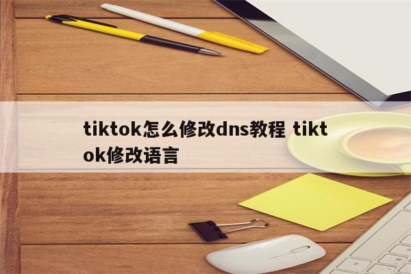 tiktok怎么修改dns教程 tiktok修改语言