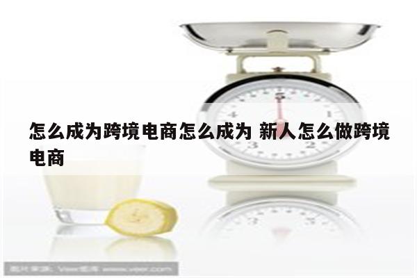 怎么成为跨境电商怎么成为 新人怎么做跨境电商