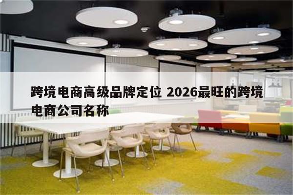 跨境电商高级品牌定位 2026最旺的跨境电商公司名称
