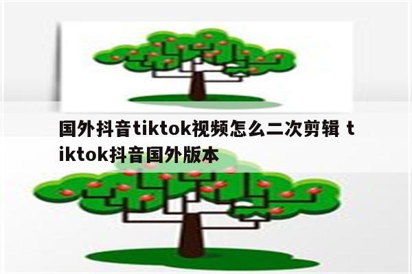 国外抖音tiktok视频怎么二次剪辑 tiktok抖音国外版本